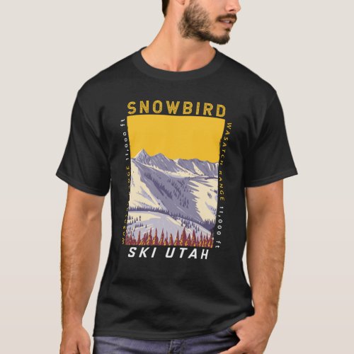 Snowbird Ski Area Winter Utah Vintage T_Shirt