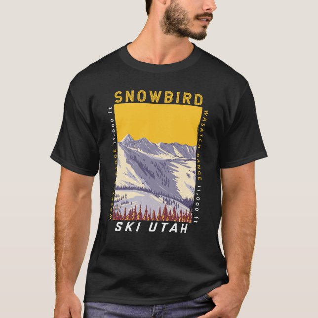 Snowbird Ski Area Winter Utah Vintage T-Shirt (Front)