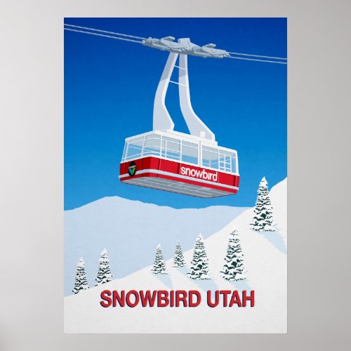 Snowbird Ski Resort Cable Car Poster