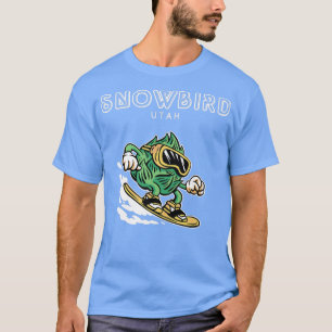 Snowbird Utah Funny Snowboarding Beer Hops T-Shirt