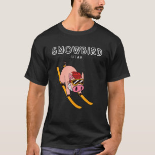 Snowbird Utah  Pig Ski T-Shirt
