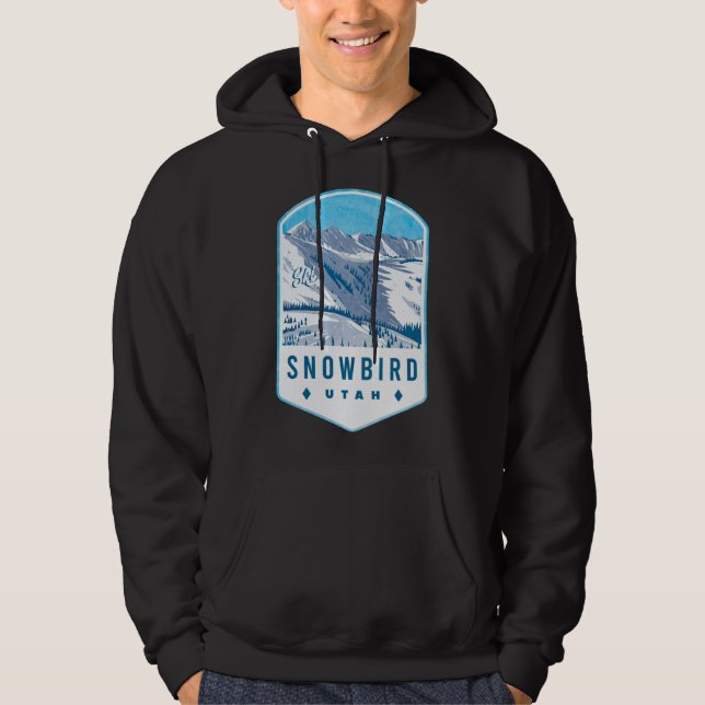Snowbird Utah Ski Badge Hoodie (Front)