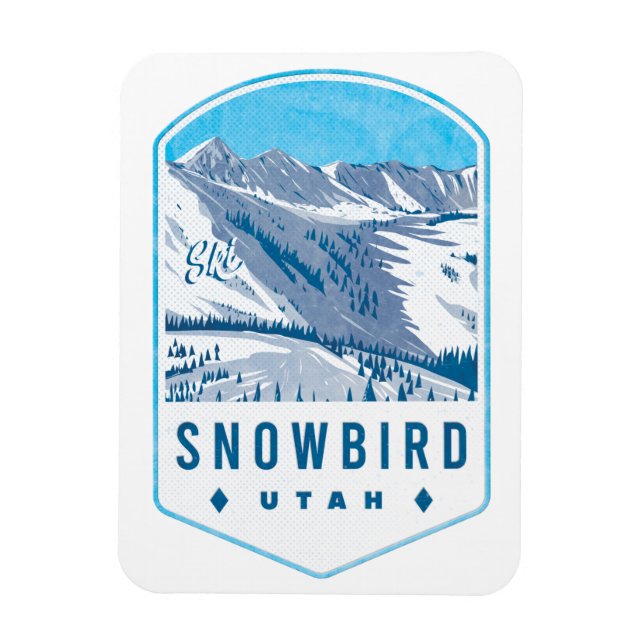 Snowbird Utah Ski Badge Magnet (Vertical)