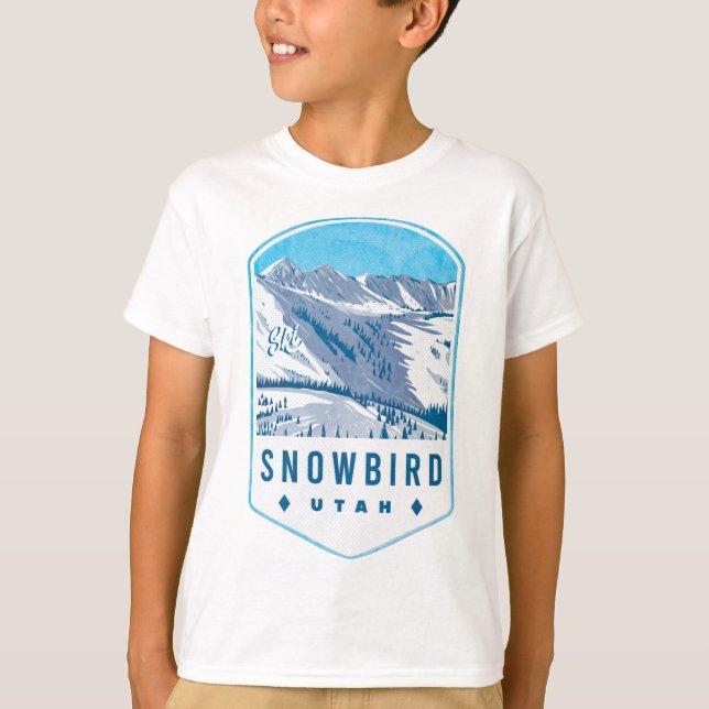 Snowbird Utah Ski Badge T-Shirt (Front)