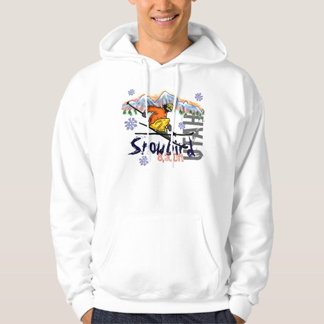 Snowbird Utah ski elevation hoodie (Front)