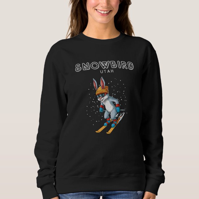 Snowbird Utah  Ski Rabbit Sweatshirt (Front)