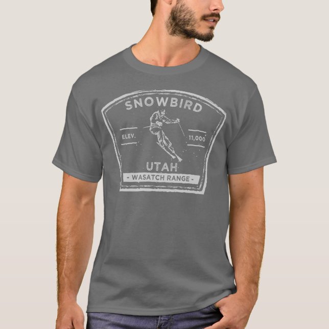 Snowbird Utah Snow Skiing T-Shirt (Front)