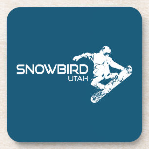 Snowbird Utah Snowboarder Beverage Coaster