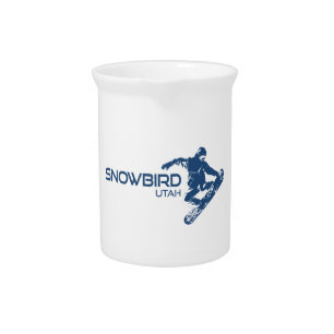 Snowbird Utah Snowboarder Beverage Pitcher