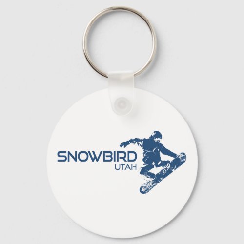Snowbird Utah Snowboarder Keychain