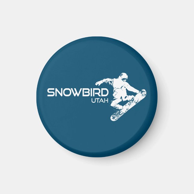Snowbird Utah Snowboarder Magnet (Front)