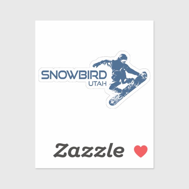 Snowbird Utah Snowboarder Sticker (Sheet)