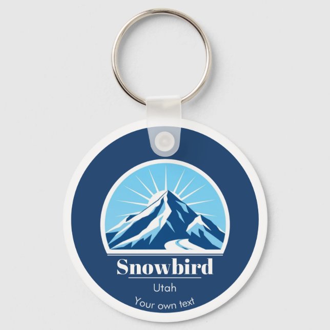 Snowbird Utah USA gift souvenir  Keychain (Front)