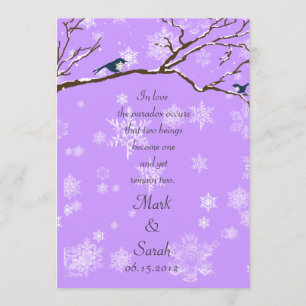 Snowbirds 2 Lavander Invitation