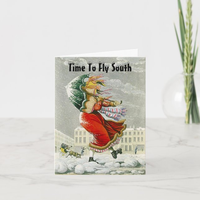 SNOWBIRDS ANNOUNCEMENT NOTE WINTER ADDRESS CARDS! (Front)