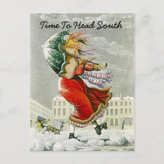 SNOWBIRD'S ANNOUNCEMENT WINTER ADDRESS POSTCARD (Front)