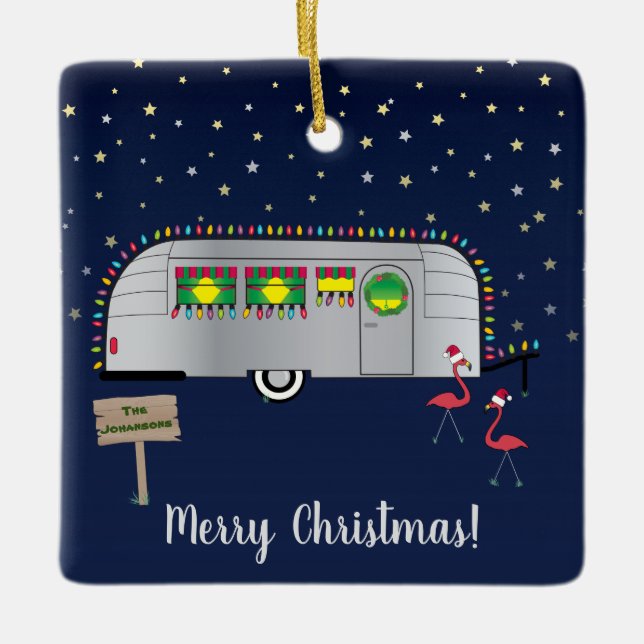 Snowbird's Christmas Ceramic Ornament (Front)