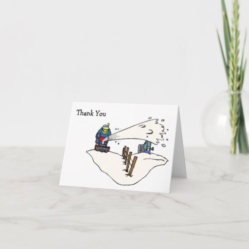 Snowblower Funny Note Card