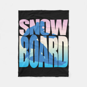Snowboard3 fleece blanket