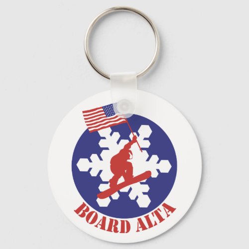 Snowboard Alta Keychain