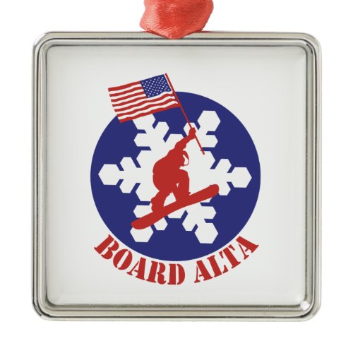 Snowboard Alta Metal Ornament