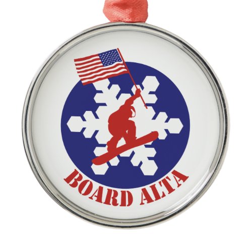 Snowboard Alta Metal Ornament
