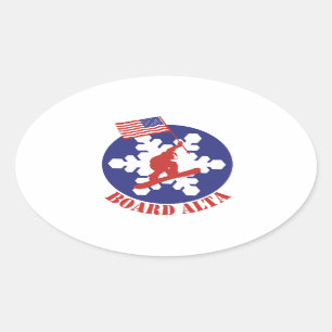 Snowboard Alta Oval Sticker