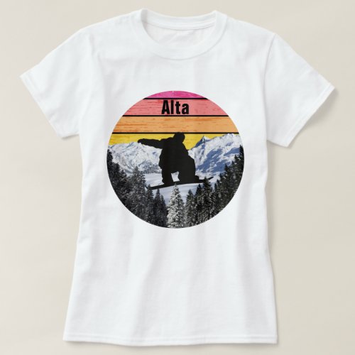 Snowboard Alta Ski Sport Field Mountain Slopes T_Shirt