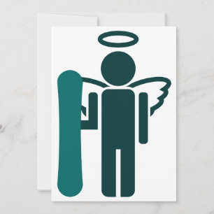 snowboard angel invitation