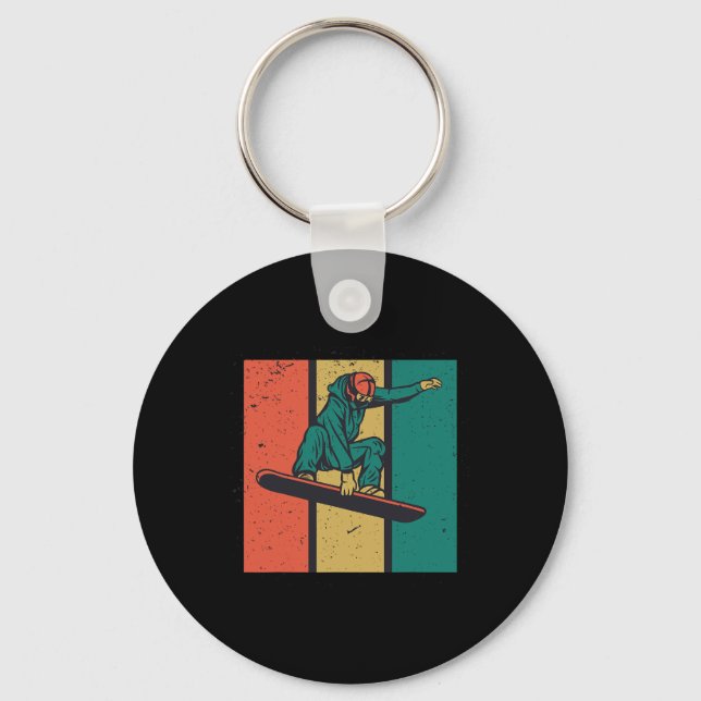 Snowboard Apparel Snowboarding For Winter Sports L Keychain (Front)