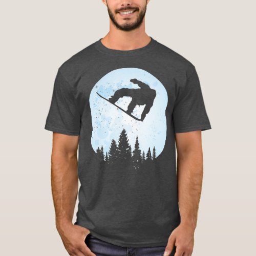 Snowboard Bigfoot Ski  Funny Sasquatch Skiing T_Shirt