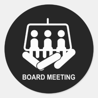 Snowboard Board Meeting Classic Round Sticker