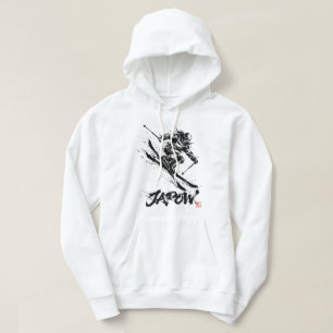 Snowboard Brush Art - Skier Women Hoodie