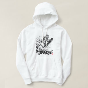 Snowboard Brush Art - Snowboarder Dog Huskey Hoodie