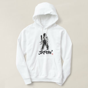 Snowboard Brush Art - Standing Samurai Musashi Hoodie