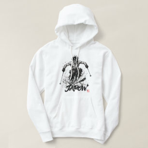Snowboard Brush Art - Standing Samurai Musashi Ski Hoodie
