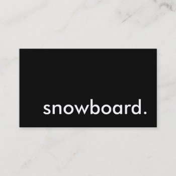 Snowboard. Business Card by asyrum at Zazzle