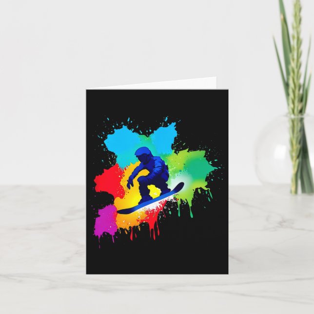 Snowboard Color Explosion  Card (Front)