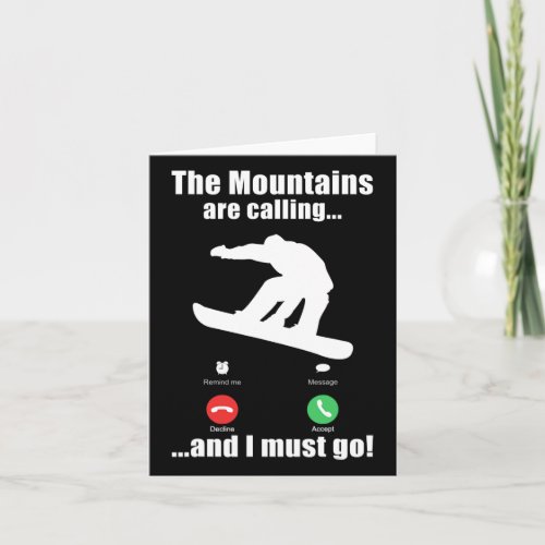 Snowboard Cool Retro Boarder Graphic Snowboarding  Card