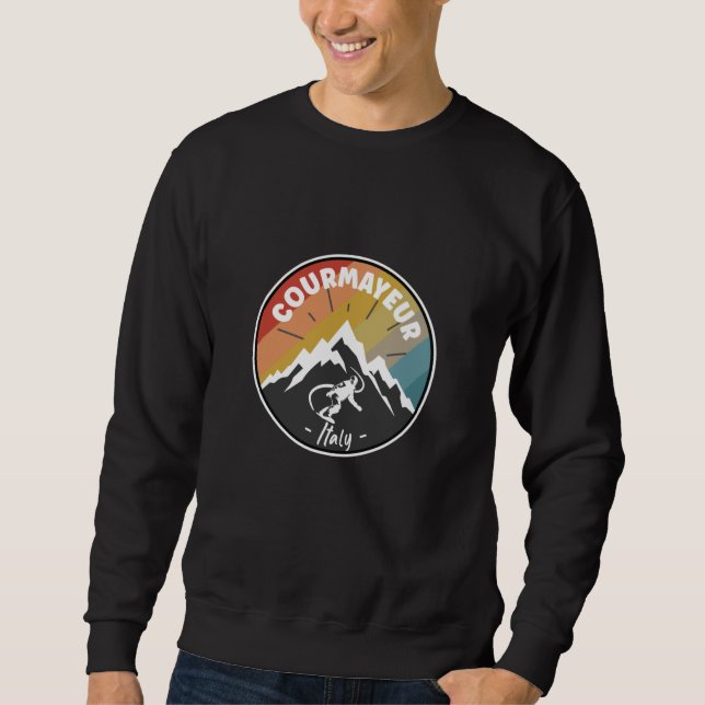 Snowboard Courmayeur Italy Sweatshirt (Front)