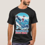 Snowboard Crane In Hong Kong Blue Skyline  T-Shirt