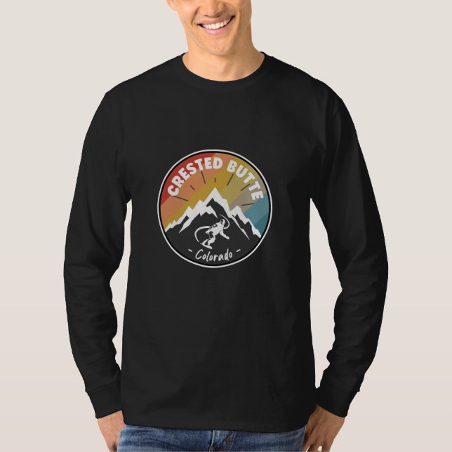 Snowboard Crested Butte Colorado T-Shirt (Front)