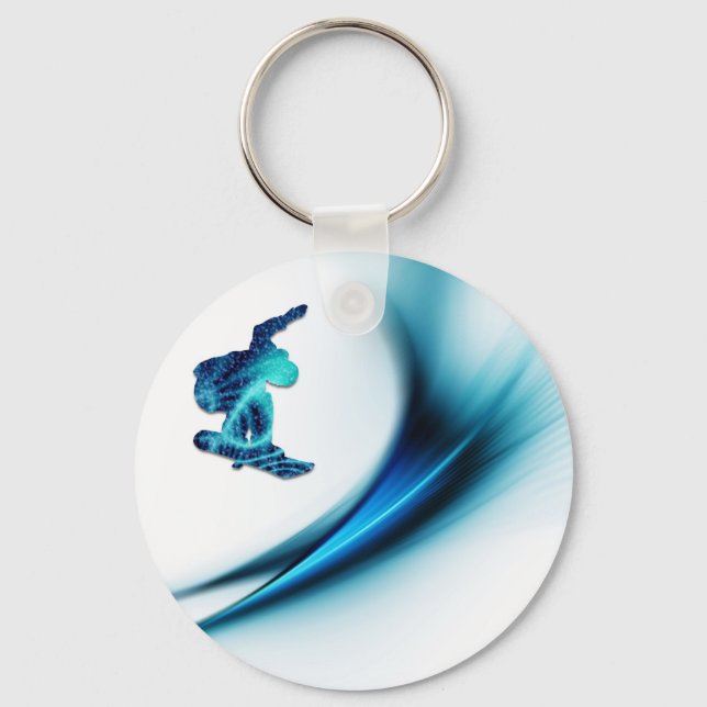 Snowboard Design Keychain (Front)