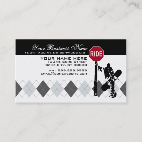 snowboard... directions? business card templates