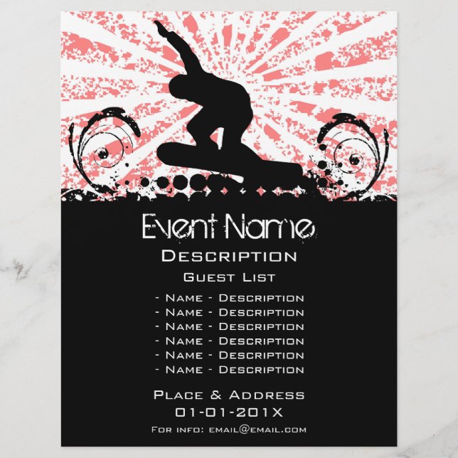 Snowboard Event Promotion Flyer (Front)