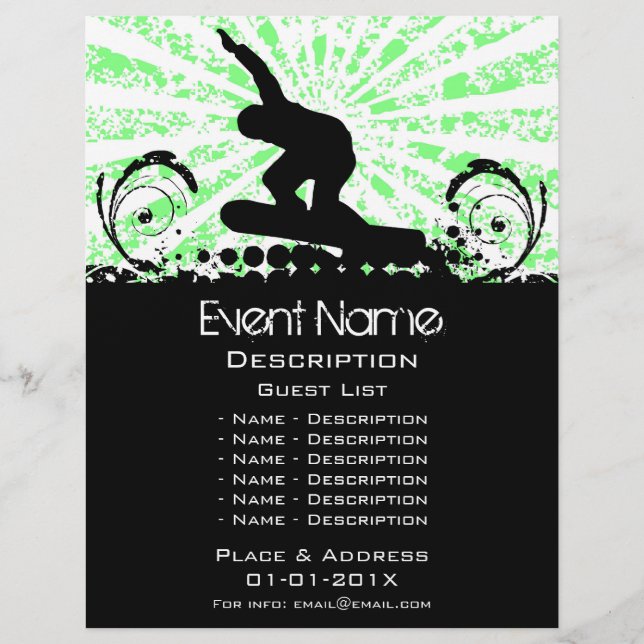 Snowboard Event Promotion Flyer (Front)