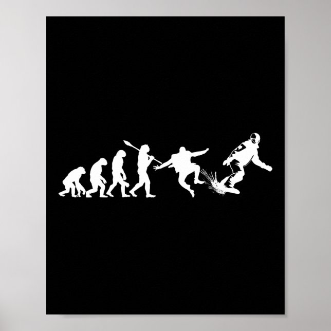 Snowboard Evolution Funny Snowboarder  Poster (Front)