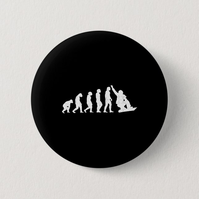 Snowboard Evolution Of Man Boarder Monkey Ape To S Button (Front)