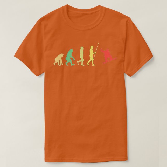 Snowboard Evolution Snowboarder Winter Snowboardin T-Shirt (Design Front)