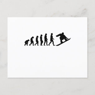 Snowboard Evolution Snowboarding Gift Postcard